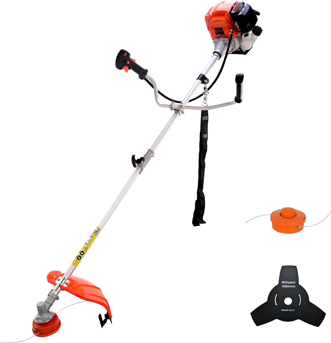 Bol.com Kibani 4-takt Bosmaaier Benzine - 31 cc - 1,2 pk - Grastrimmer - Incl. Draadkop en 3-tands Mes aanbieding