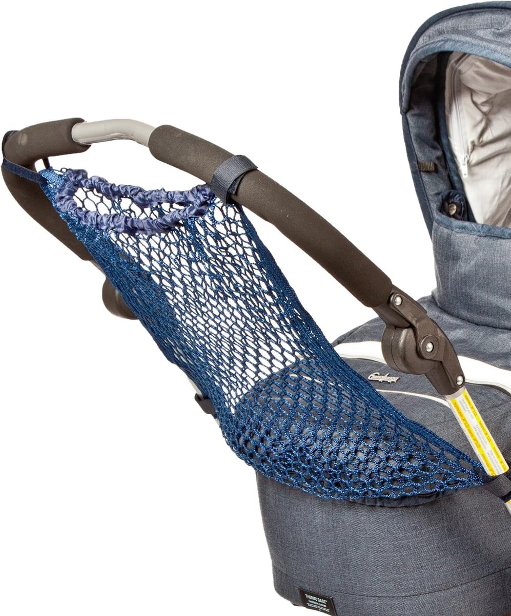 SnelShoppen - Universele Net voor Kinderwagens, Buggys en Joggers - Ideale Opbergtas, Navy Blauw, Ruime Opslag voor Babybenodigdheden