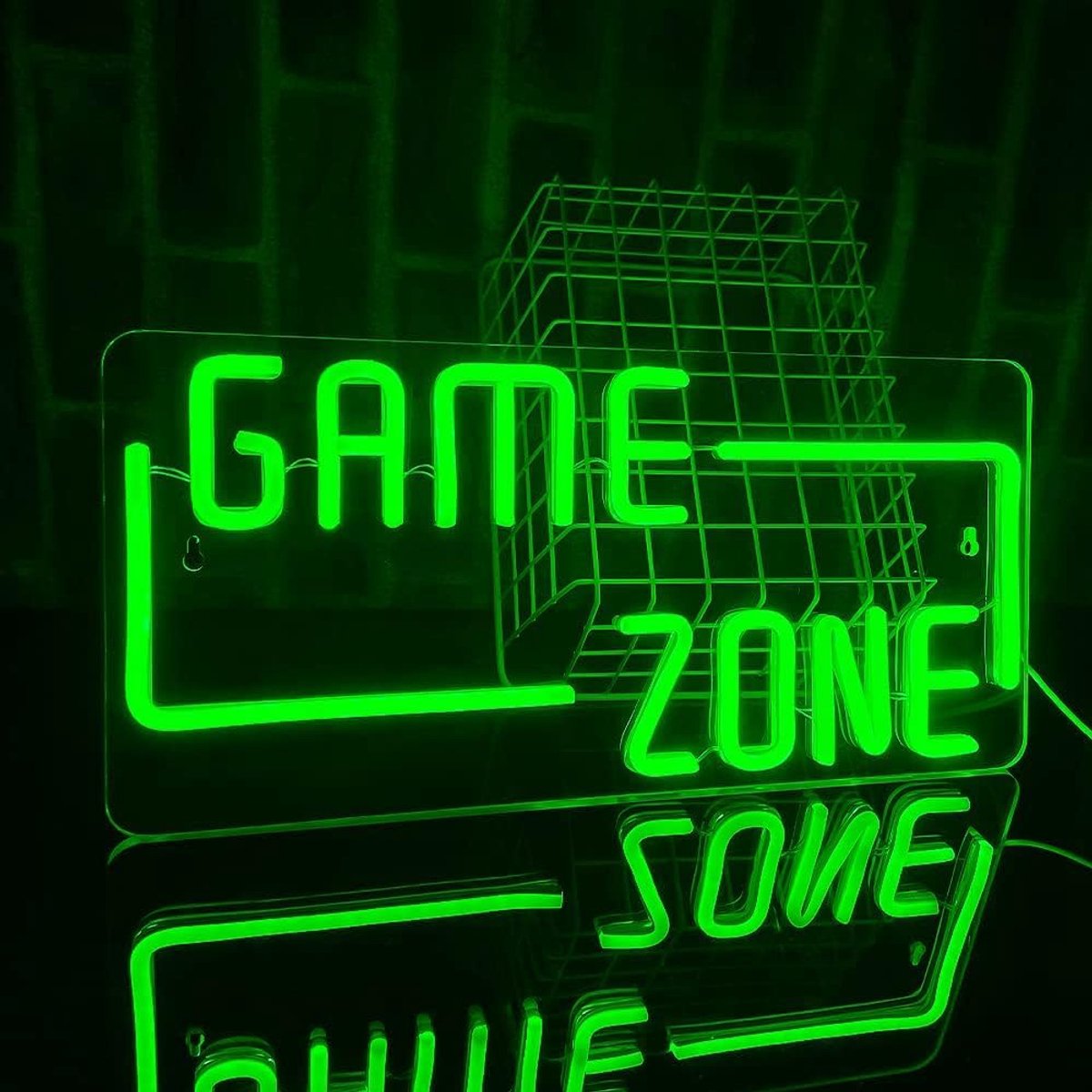 SnelShoppen - GAME ZONE Gepersonaliseerd Neon Sign Game Room Decor USB Neon Verlichting Wanddecoratie LED Neon Licht voor Slaapkamer Feest 42.5 x 19.8