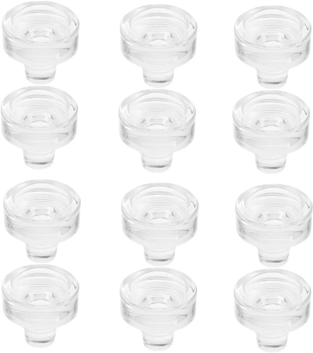 SnelShoppen - 12 Stuks Siliconen Wijnstopper met Glas - T-vormige Kurken voor Wijn, Bier, Flessen, Feest, Keuken, DIY - Betrouwbaar en Duurzaam