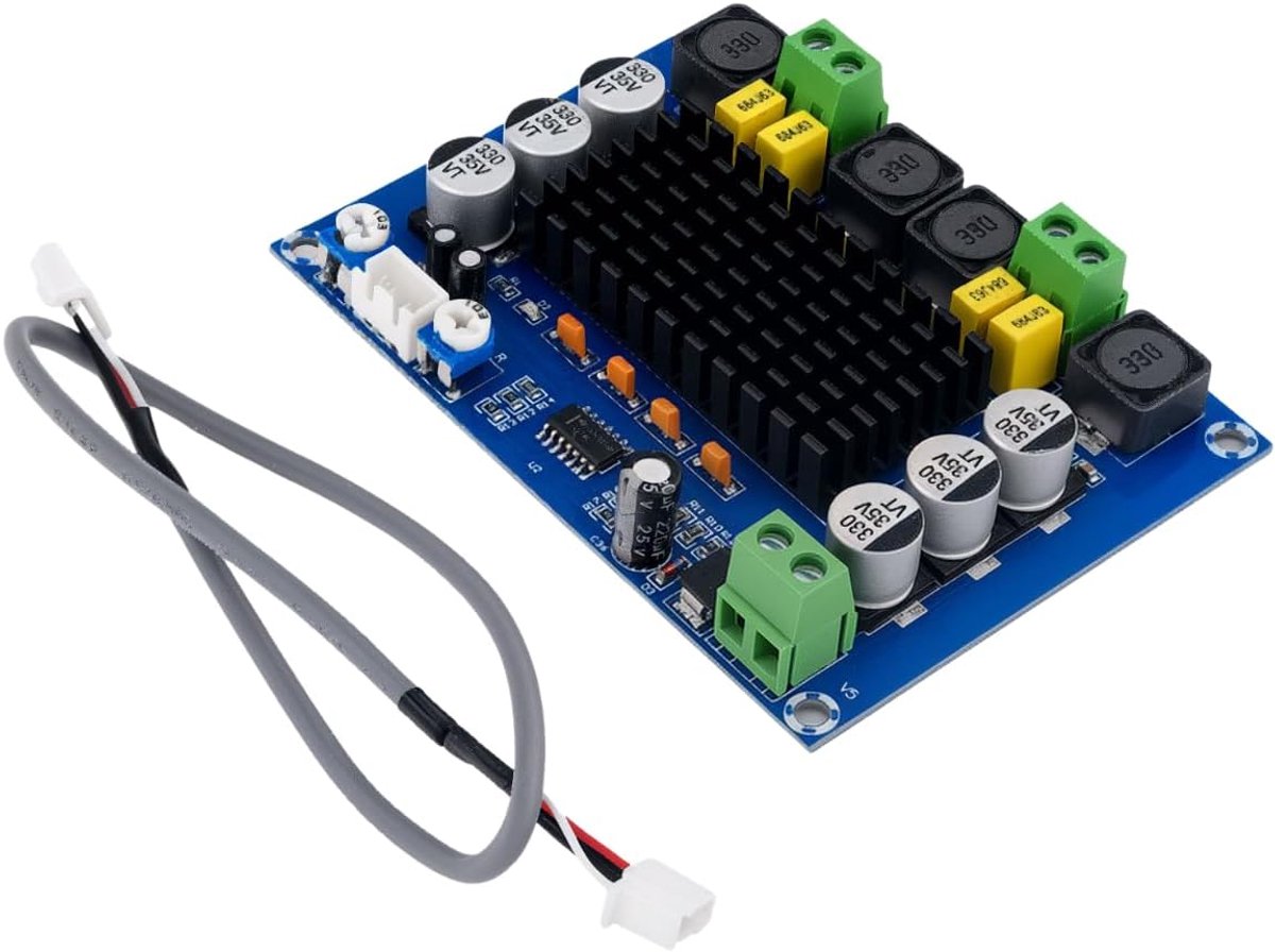 SnelShoppen - TPA3116D2 Digitale Stereo Versterker Module 2 x 120 W, Hi-Fi Geluidskwaliteit voor Thuisbioscopen, Auto Audio Systemen en DIY Audio Proj