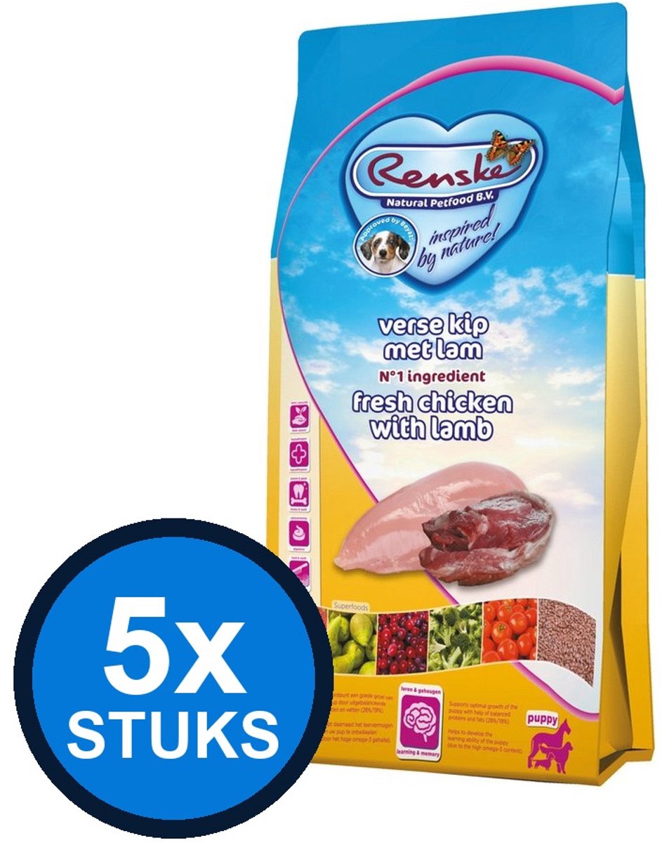 Renske Renske - Super Premium droog puppy kip&lam 2kg - Hondenvoer - 2 kg
