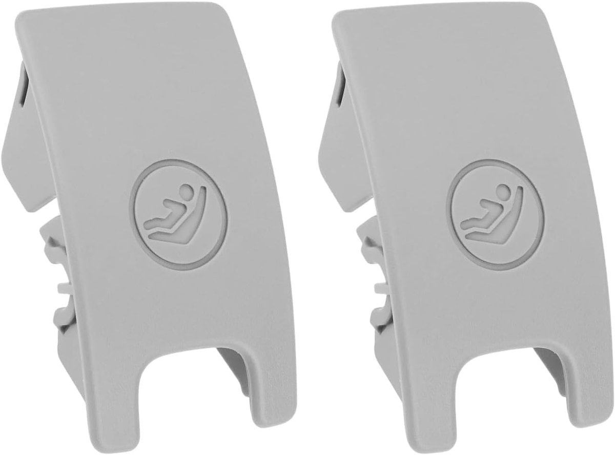 SnelShoppen - 2 Pack Grijze Auto Kinderzitje Isofix Bevestigingscovers Vervang OEM 4G8887187 Geschikt voor Audi A6 A7 2011-2018