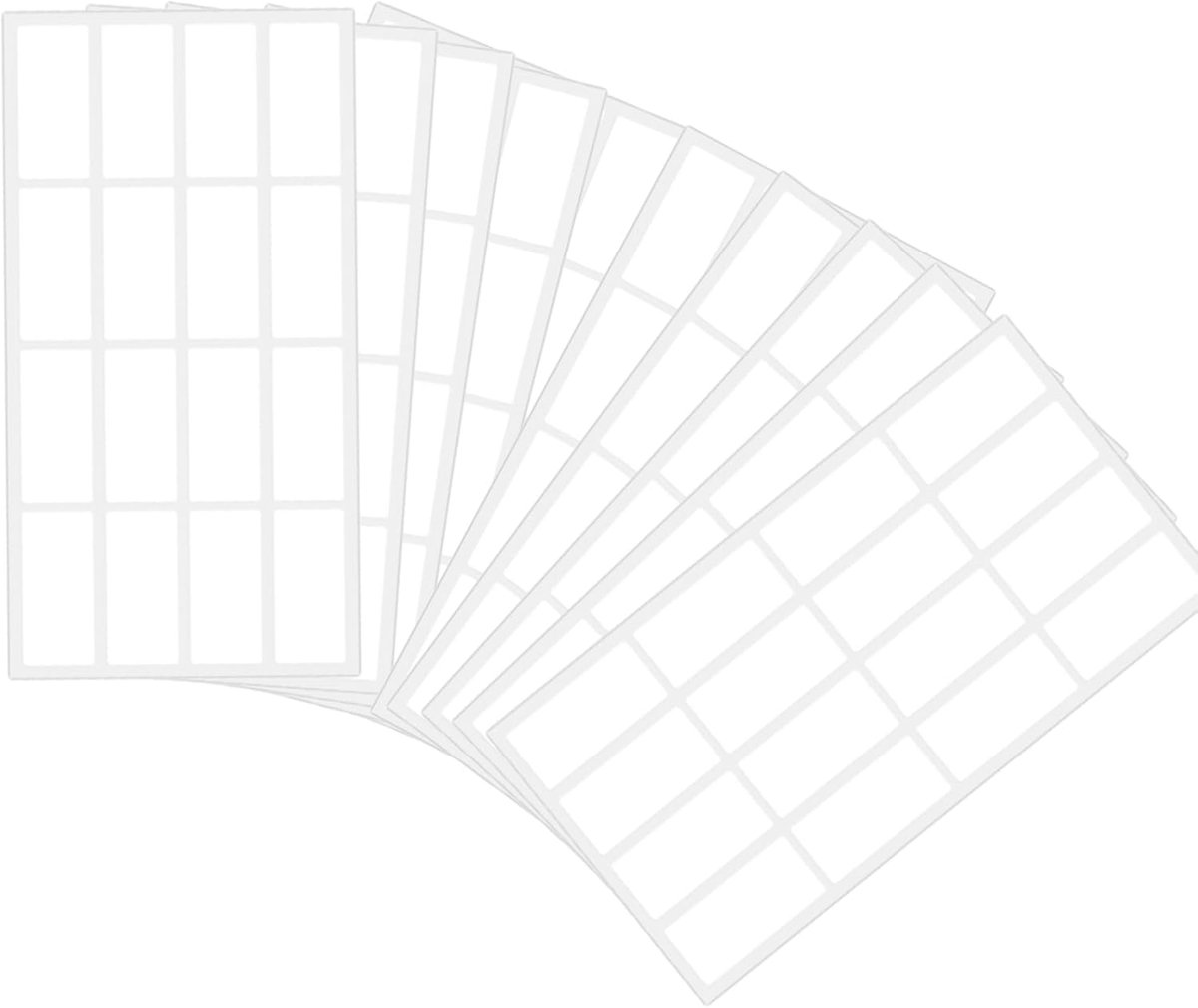 SnelShoppen - Pack van 160 zelfklevende labels 15 x 30 mm vierkant, herbruikbaar, waterproof, personaliseerbaar voor thuis, school, kantoor, kinderen,