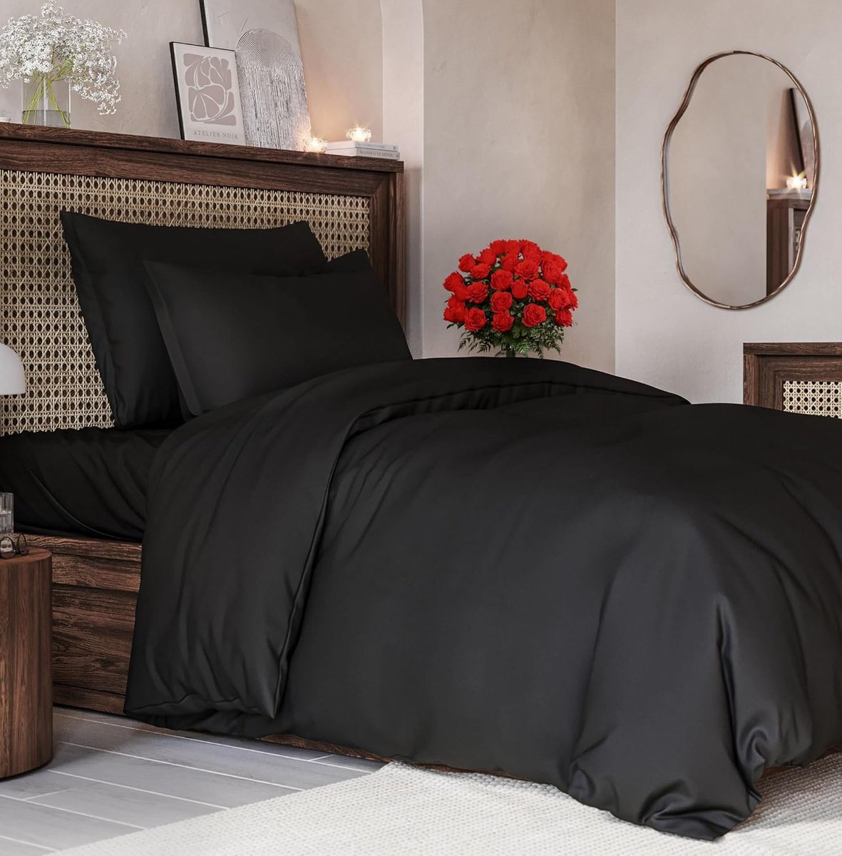 SnelShoppen - 3-Piece Duvet Cover Set 240x220cm - Zachte Microfiber Polyester - Inclusief 2 Kussenslopen 65x65cm - Zipper en Hoekbanden - OEKO-TEX - Z