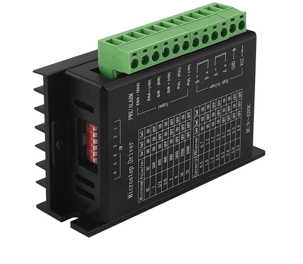 SnelShoppen - TB6600 Stepper Motor Driver voor Nema 17/23/34 - 4A 9-42V 32 Segmenten - Geschikt voor 3D Printers en CNC Machines