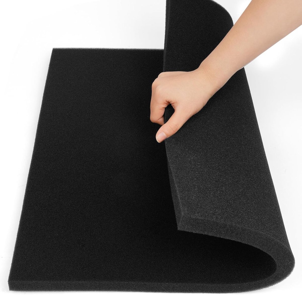 SnelShoppen - Aquariumfilterspons, Filtermat, Filtersponzen, Actieve Koolspons, 50x50x2 cm, 50 PPI, Filteraccessoires voor Aquaria en Vijvers