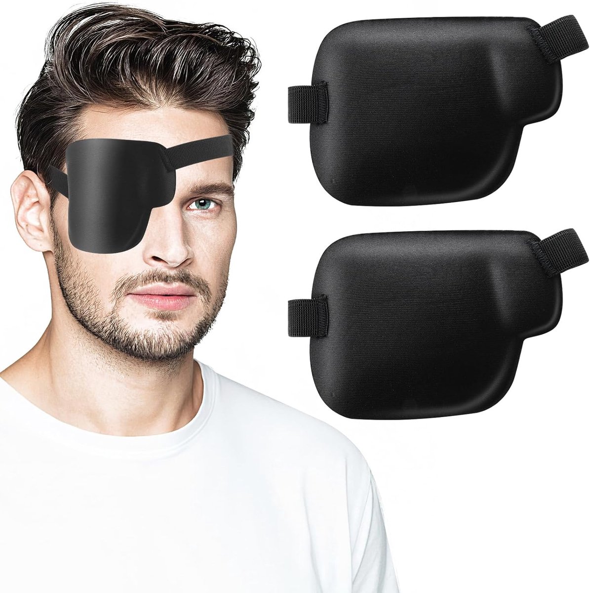 SnelShoppen - Bewudy Medische Ooglap, 2 Stuks, Verstelbare Oogmasker, Medische Oogpatches voor Volwassenen en Kinderen, Herstelperiode na Chirurgie (2