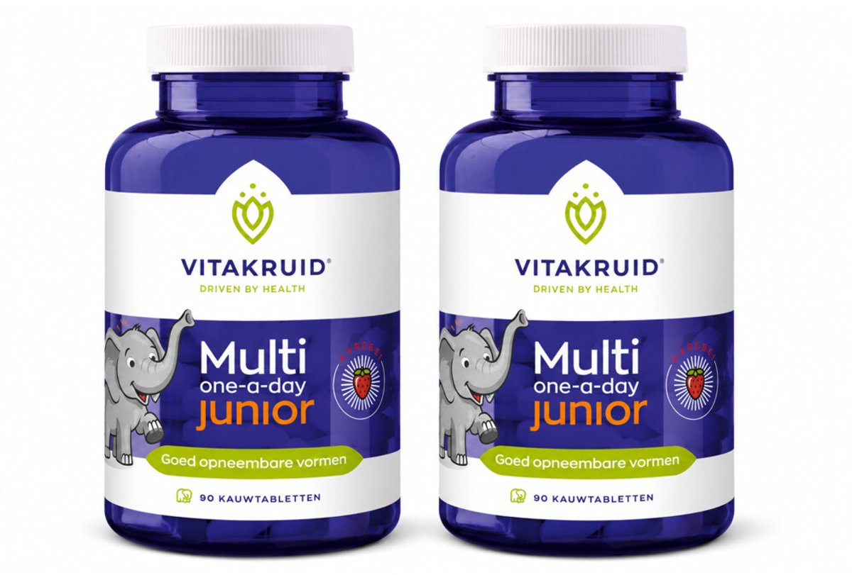 Vitakruid - Multi Junior One-a-Day - 2 x 90 kauwtabletten - Voordeelverpakking