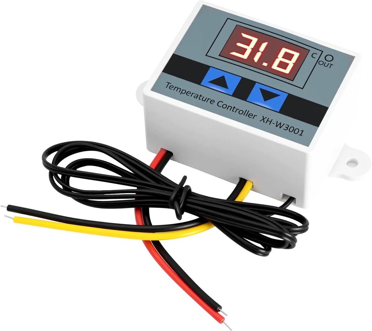 SnelShoppen - Digitale LED Thermostaat 220V met NTC Probe 10K Temperatuurcontroller voor Verwarming en Koeling in Aquarium, Incubator, Kas