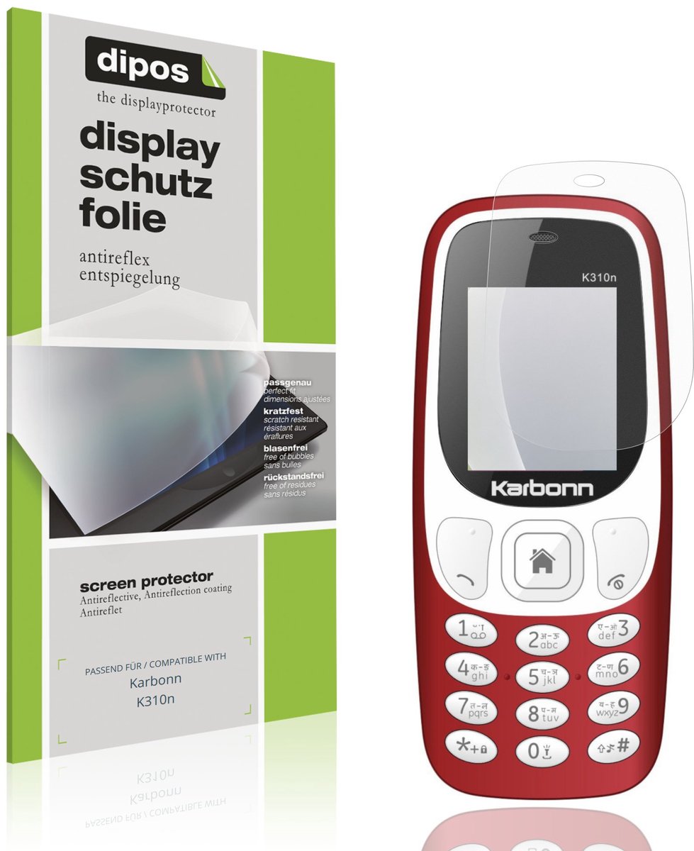 dipos – 4x Matte Beschermfolie geschikt voor Karbonn K310n | Krasbestendige & antireflecterende Screenprotector Ultra-Thin