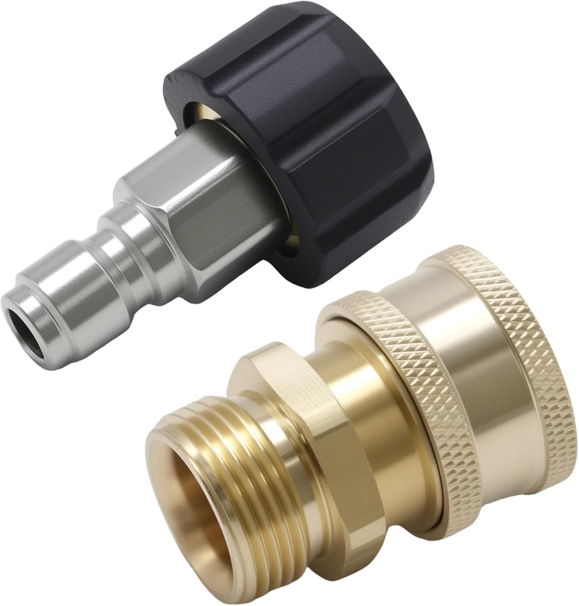 SnelShoppen - 2 stuks M22 3/8 inch hogedrukreiniger adapterset, universeel, veilig, lekvrij, compatibel met spuitpistolen, slangen en pompaansluitinge