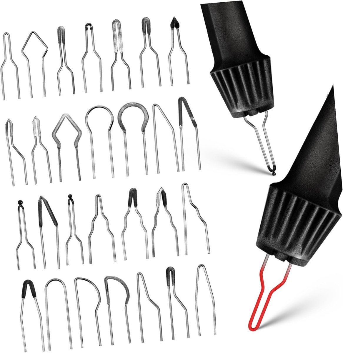Houtbrandpen Puntenset - Soldeerbout Tips - Houtbewerking Creaties - Diverse Vormen - 30 Stuks - Zilver