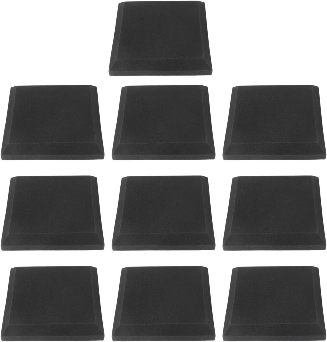 Geluidsisolatie Panelen - Akoestisch Schuim - Geluidsverbetering Thuis - Vlamvertragend Materiaal - 10 Stuks - Grijs