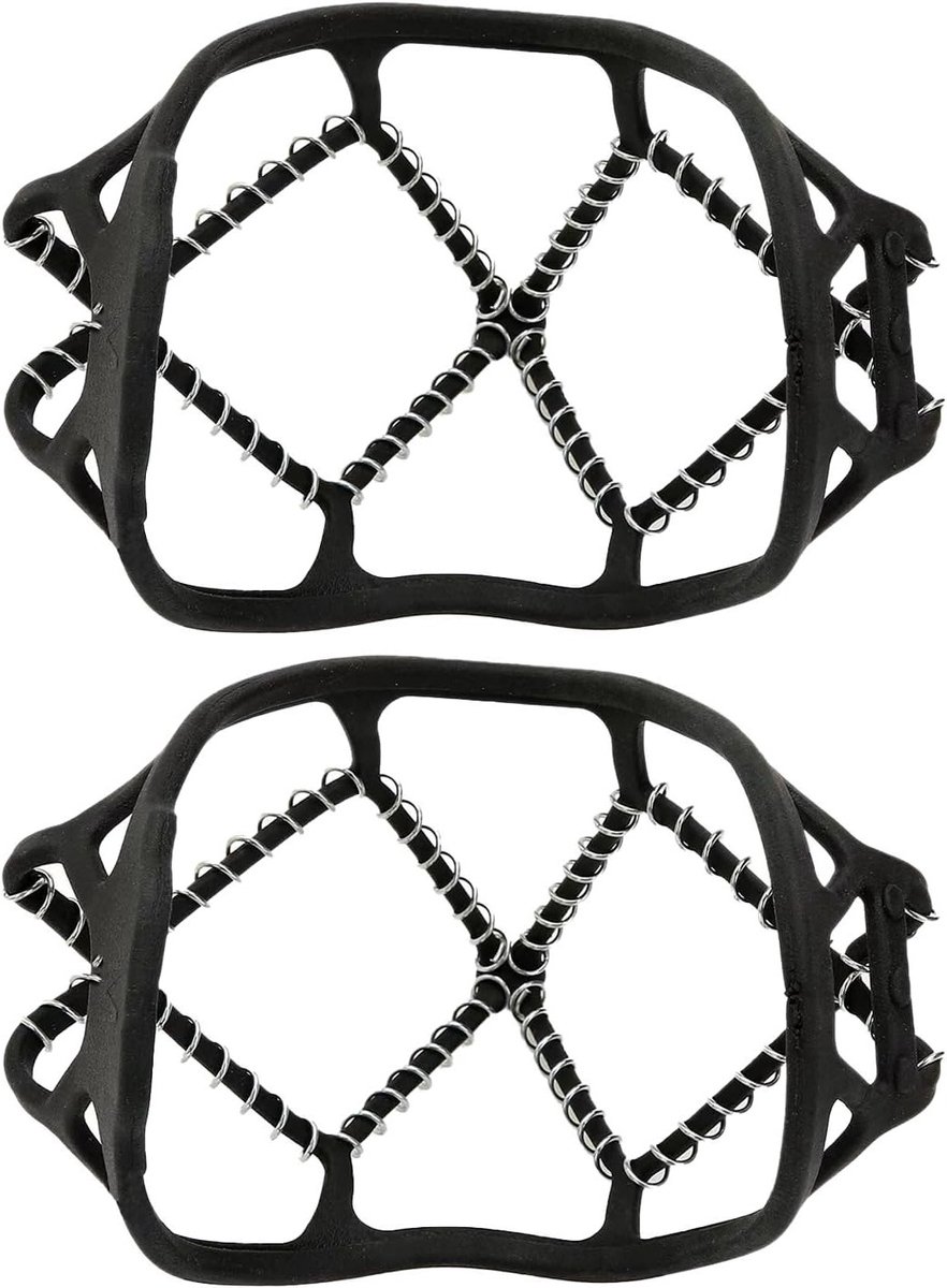 Crampons Spikes voor IJs en Sneeuw, Elastische Antislip Traction Cleats voor Winterse Activiteiten, Ideaal voor Wandelen en Buitenactiviteiten