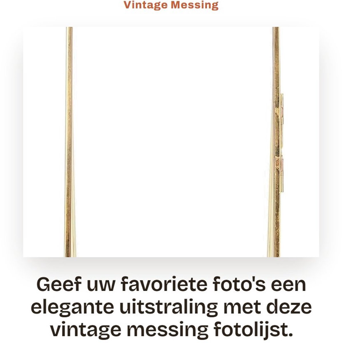 Dailygoods- Fotolijst Goud - Messing Vintage - Tafelblad Houder - Retro Beugel - 4 x 6 Inch - 10 x 15 cm - Schokbestendig Glas - Fotostandaard