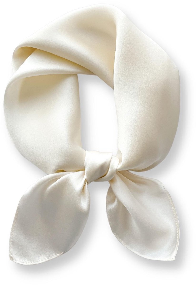 Dailygoods- Zijden Sjaal 100% Pure Moerbeizijde - 68x68cm Vierkante Halsdoek - Zacht & Glanzend - Luxe Geschenkverpakking - Elegant Effen Design