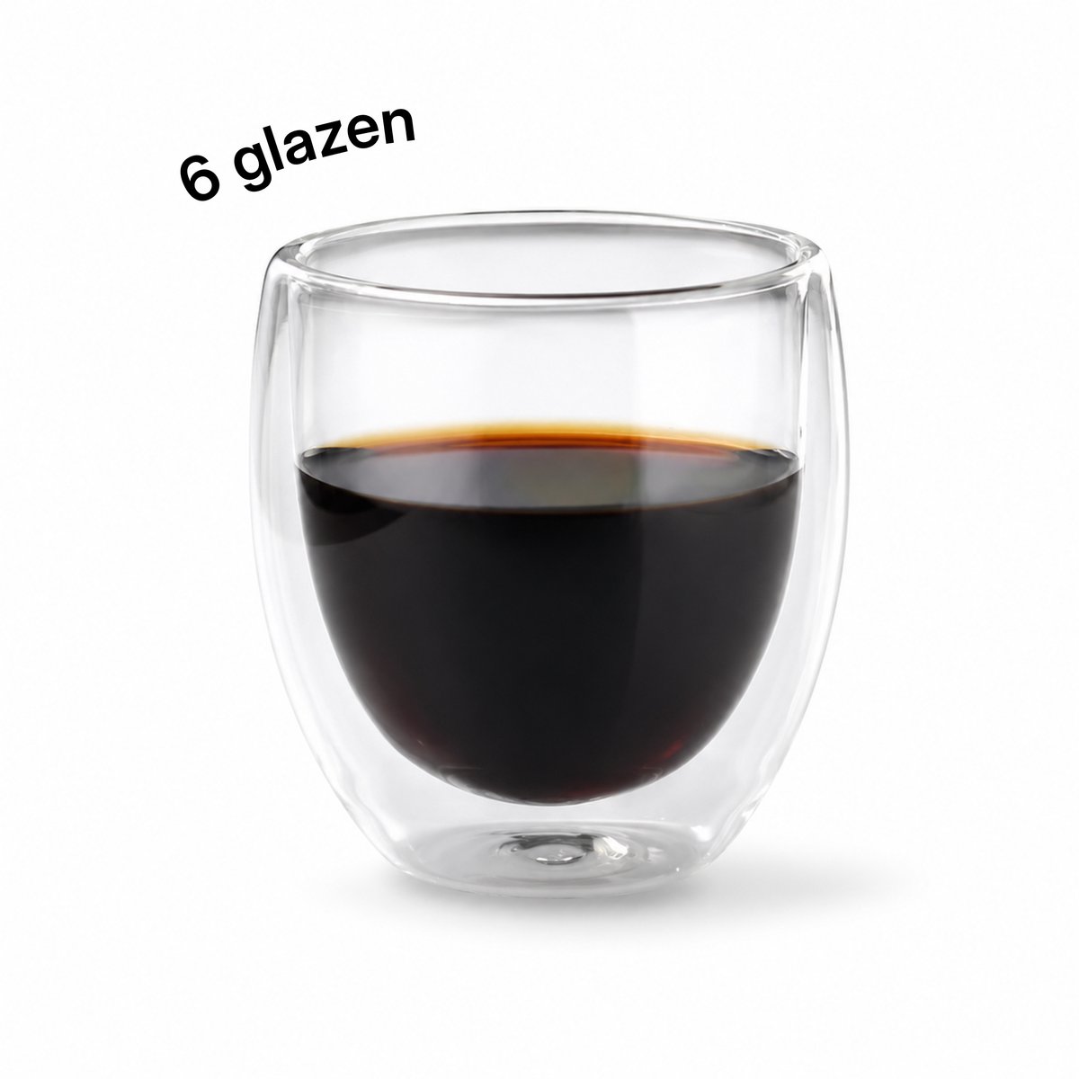 Proefer - 6x Dubbelwandige Glazen – 250 ml – Luxe Hittebestendige Thermoglazen – Voor Koffie, Thee, Cappuccino & Latte Macchiato – Vaatwasserbestendig & Isolerend – Premium Kwaliteit Koffieglazen & Theeglazen