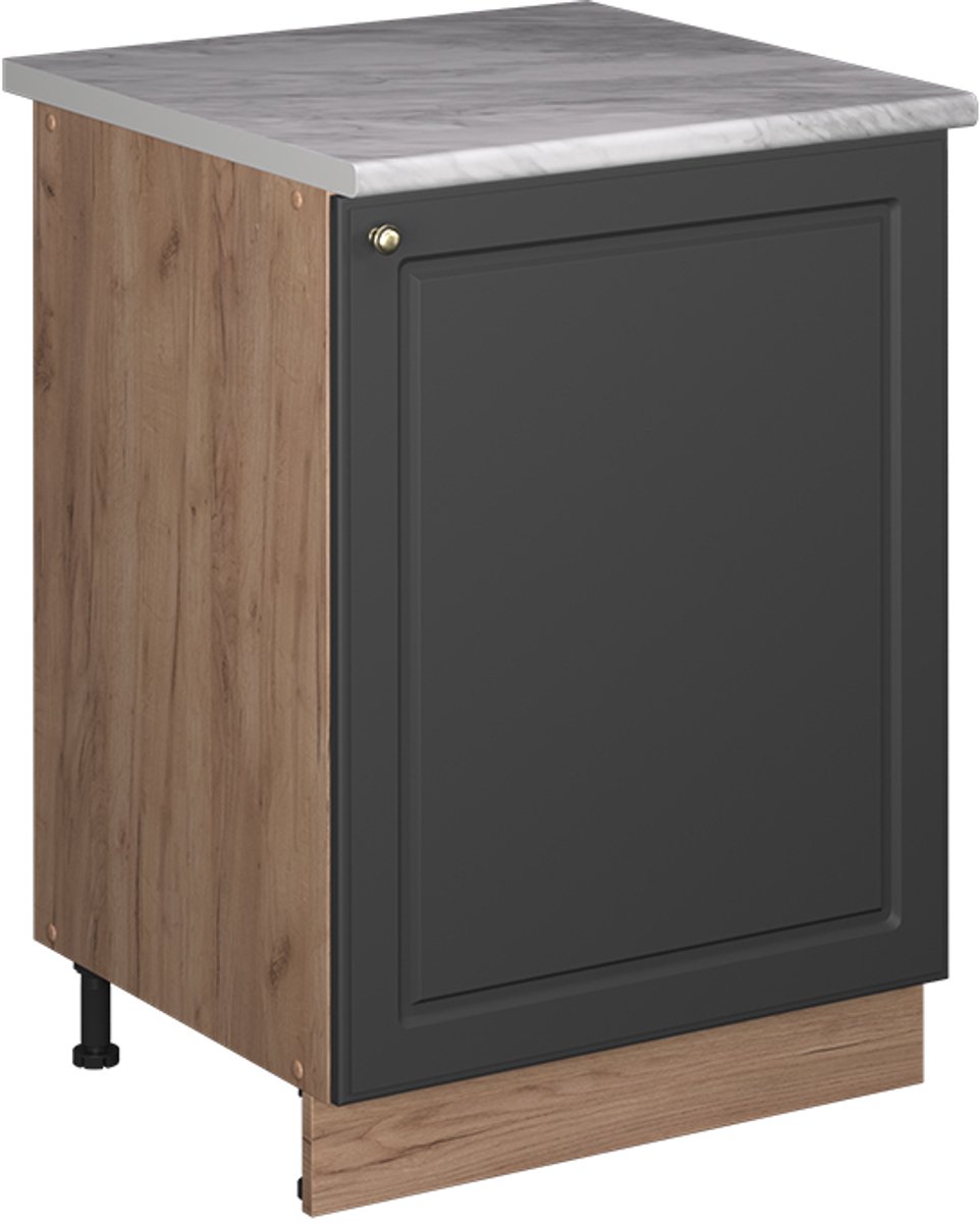 Vicco Wastafelkast Fame-Line, Anthrazit-Gold Landhaus/Goudkleurig Eiken, 60 cm