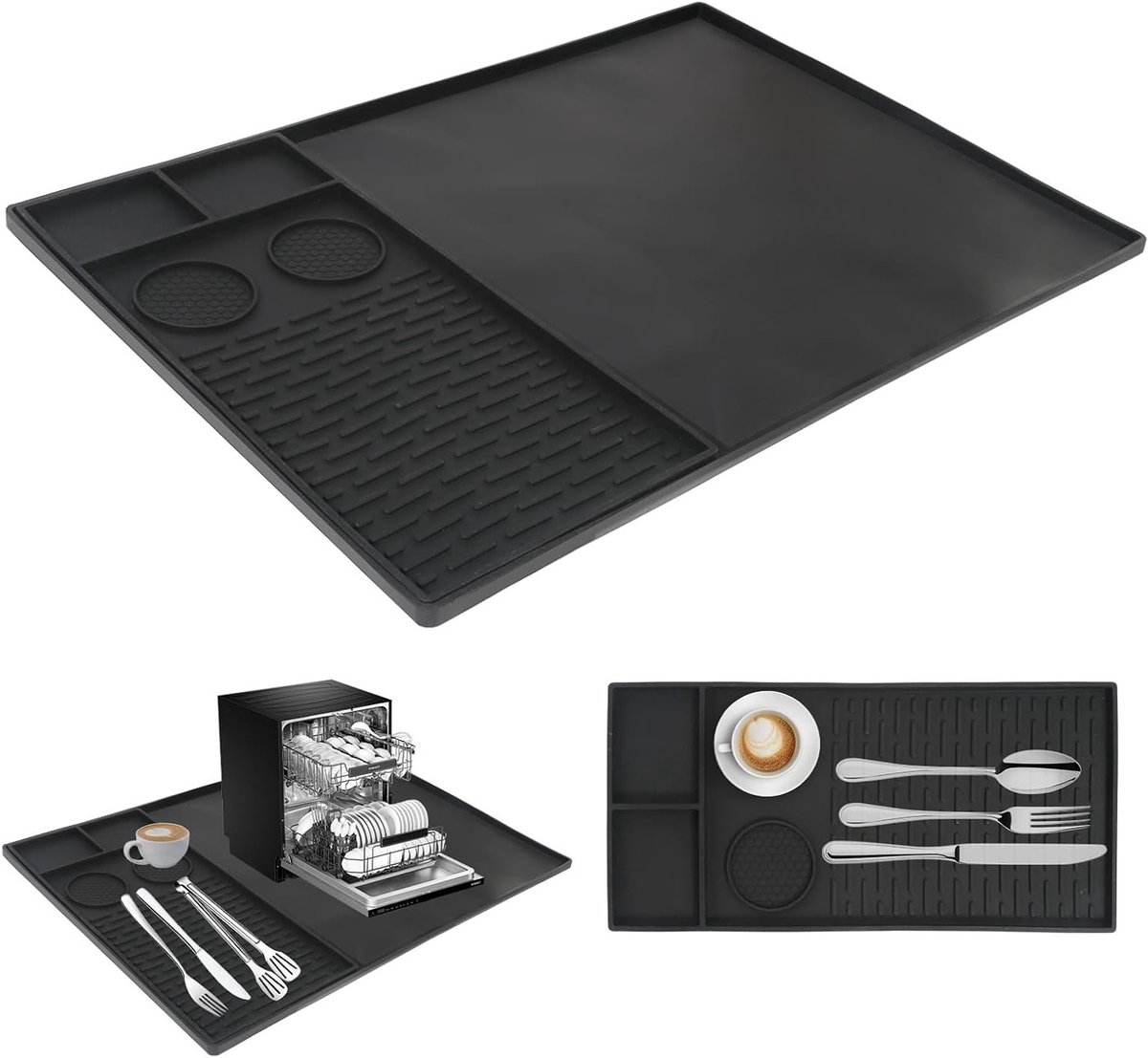 Siliconen Drainer Mat 60 x 40 cm Hittebestendige Onderlegger voor Airfryer Keukenaccessoires en Vaatwasmachine Veilig