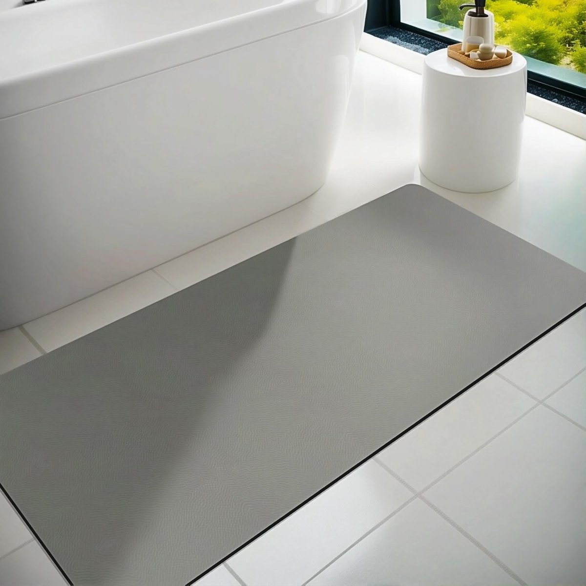 Dailygoods- Badmat Antislip - Rubber - Absorberend - Dunne Badkamermat - Douchemat voor Buiten - 43 x 120 cm - Vlekbestendig