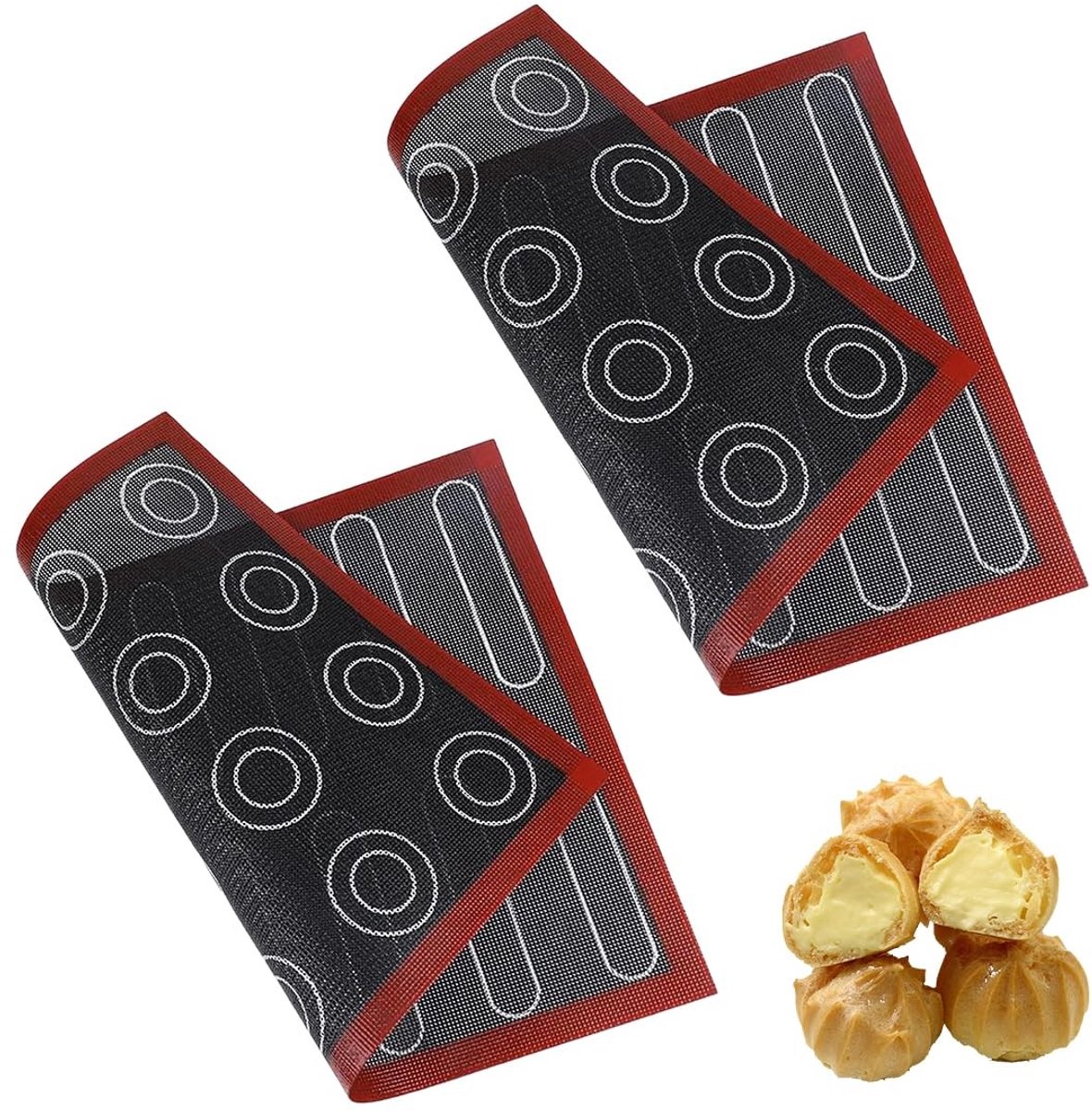 Dailygoods- Bakmat Herbruikbaar - Siliconen/Glasvezel - Antiaanbaklaag - Microgeperforeerd - Hittebestendig - Duurzaam en gemakkelijk schoon te maken - Bakvorm