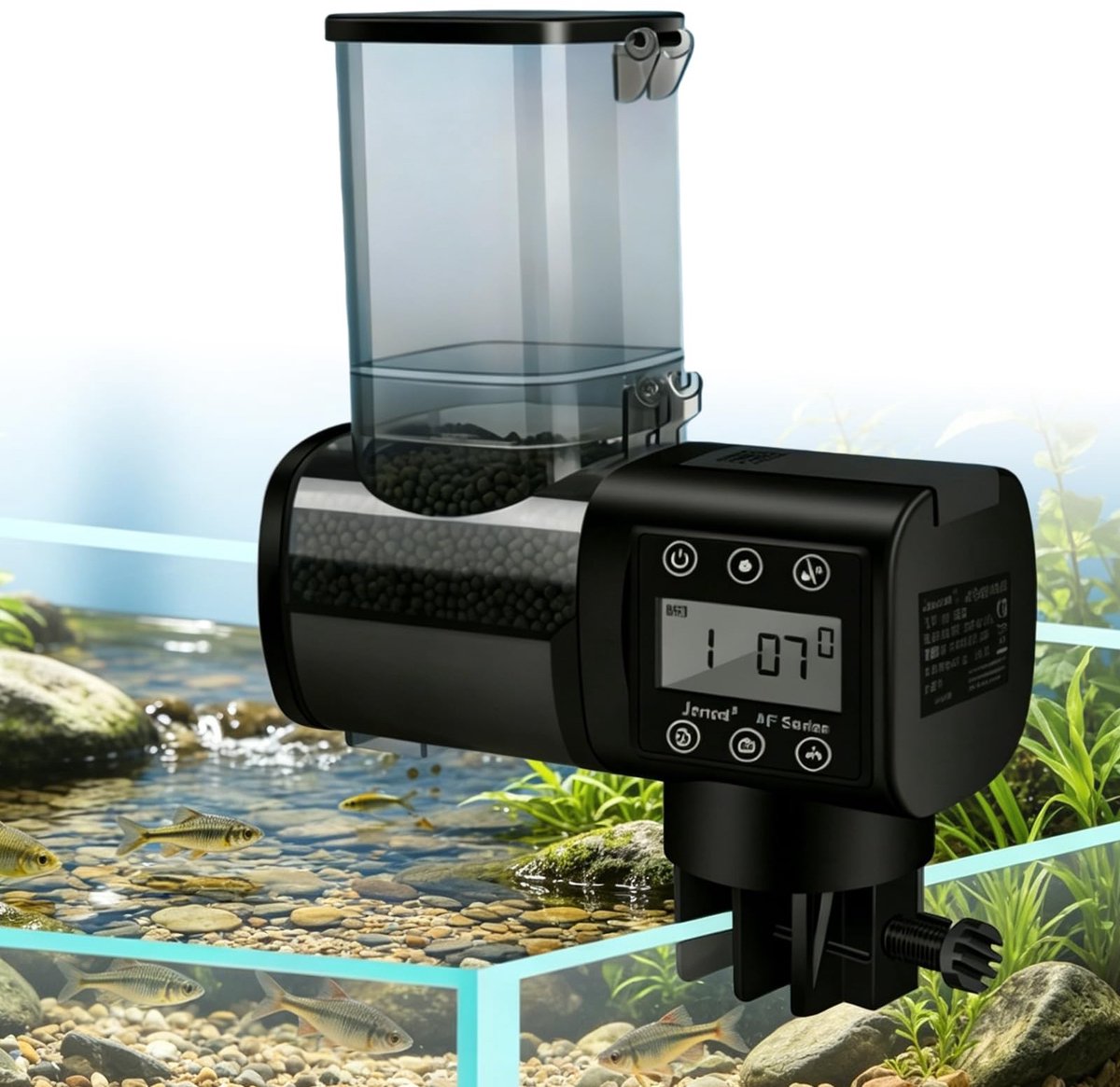 Dailygoods- Voederautomaat Grote Capaciteit - Voederautomaat Aquarium - Automatische Voederdispenser - Visvoerdispenser - Timerfunctie - Duurzaam Kunststof