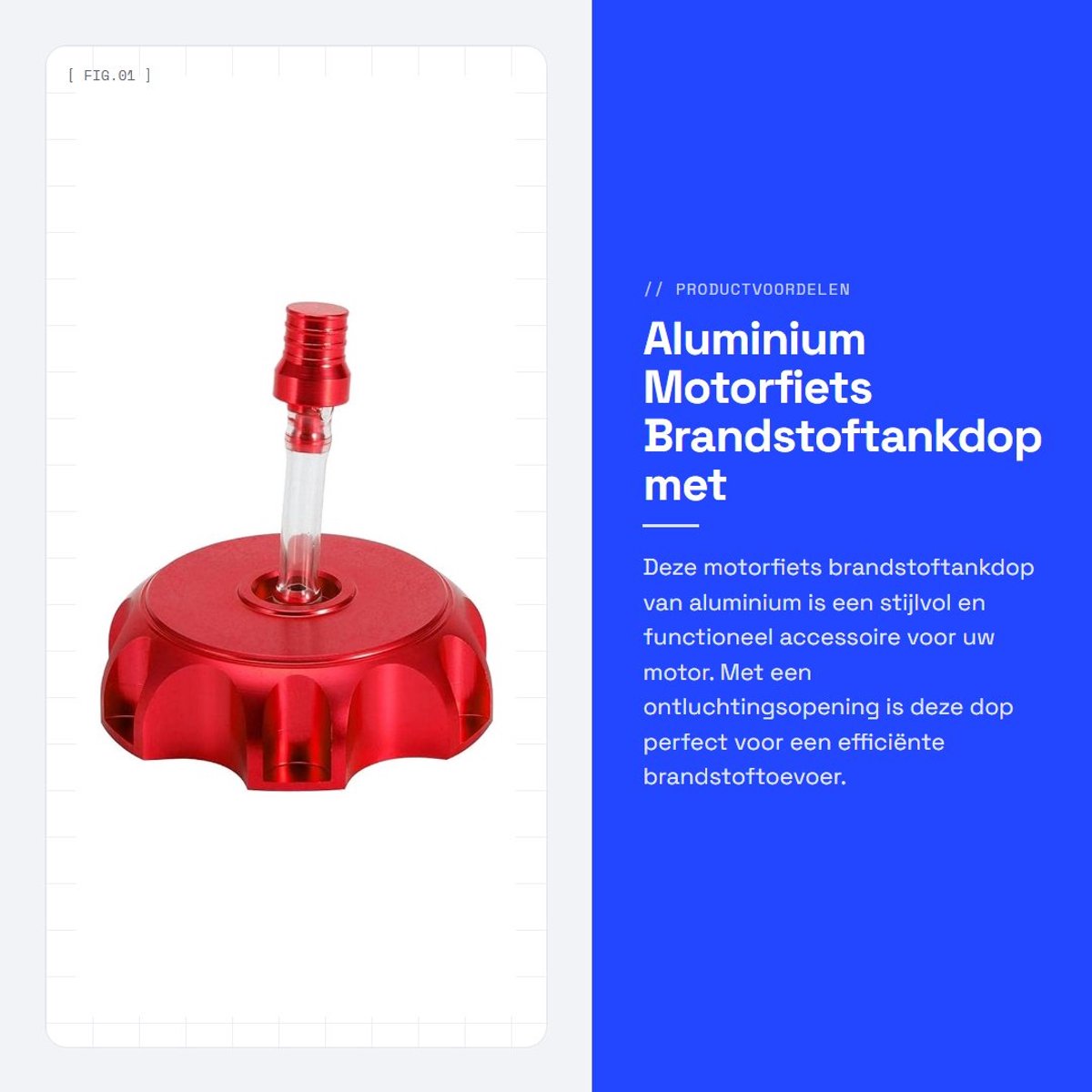 Dailygoods- Brandstoftankdop Aluminium - Tankdop met Ontluchtingsopening - Geschikt voor 51-54 mm - Gloednieuw - Eenvoudig te Installeren - Perfecte Keuze