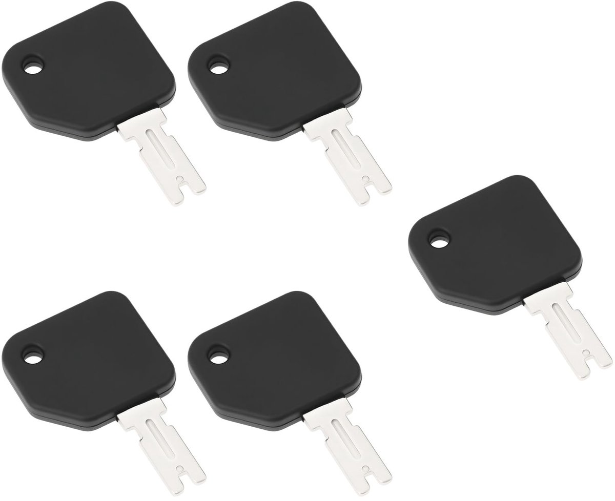Dailygoods- Vorkheftruck Sleutelset 5 Stuks - Vervanging 181333 - Compatibel met Hyster - Zwart Plastic Handvat - Veilig Gebruik