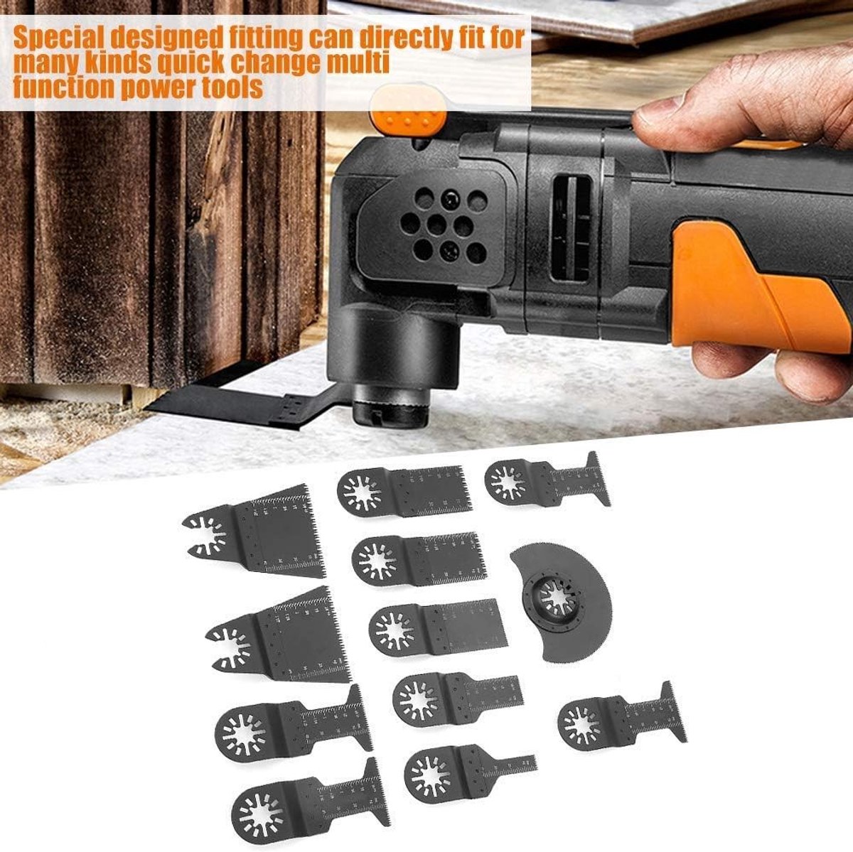 Dailygoods- Zaagbladen 12-delig - Oscillerende Zaagbladen - Hoog Koolstofstaal - Snelsluiting - Antislipwerking - Duurzaam en slijtvast - Multitool