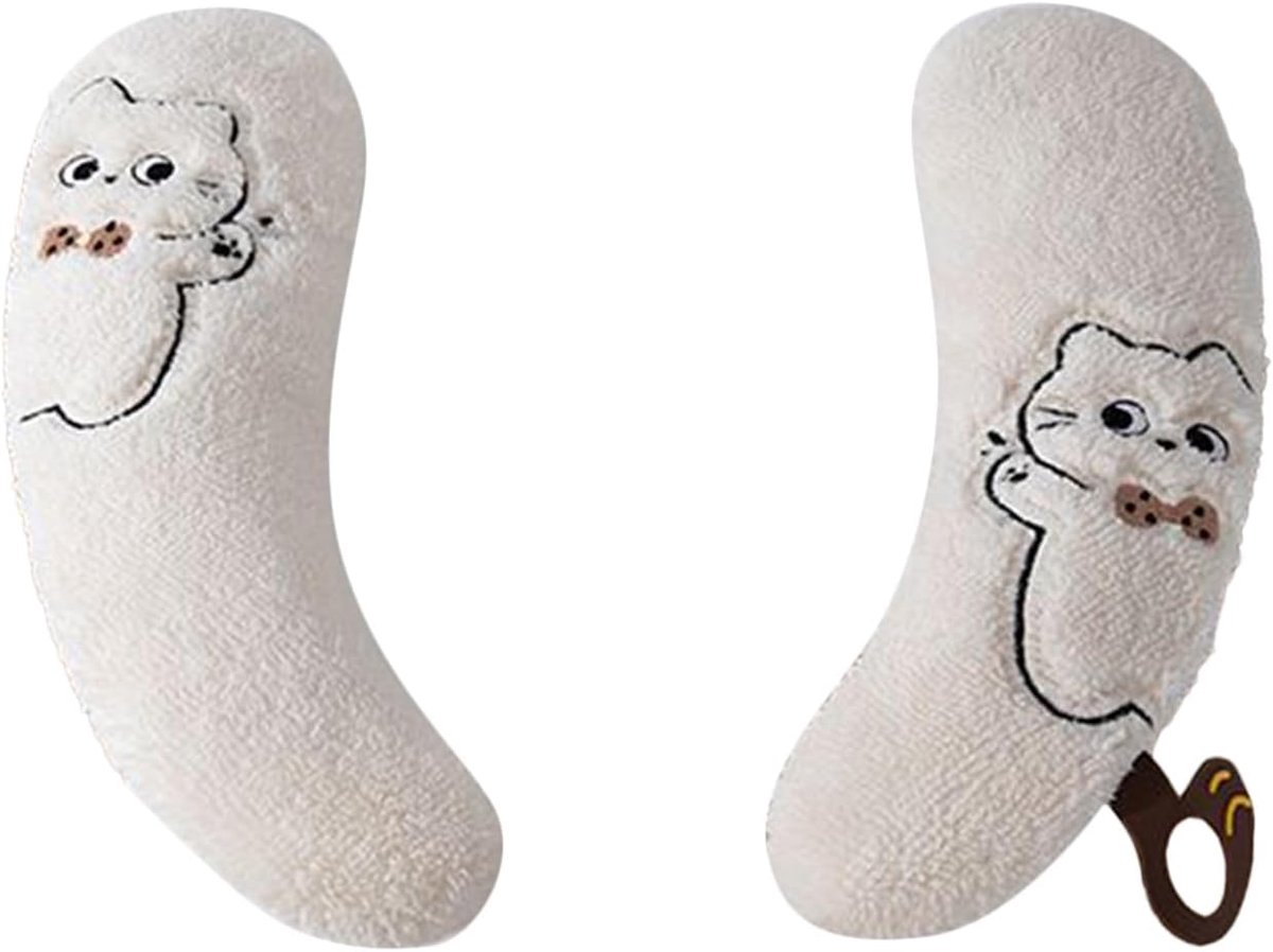 Toiletbril Hoes - Verwarmend Kussen - Winter Warmte - Pillingbestendige Stof - 35x10 cm - Wit