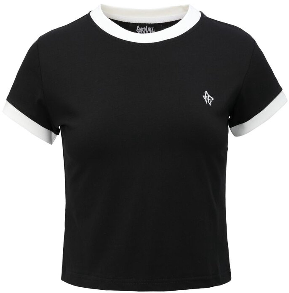 Forplay Crop T-Shirt black Dames T-shirt - zwart - L