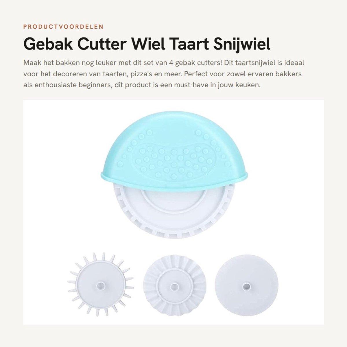 Dailygoods- Gebak Cutter - 4 Stuks - Decoratie Cutter - Taartkorst/Pasta - Hittebestendig - Food Grade Plastic - Makkelijk Schoon te Maken - Deegsnijder