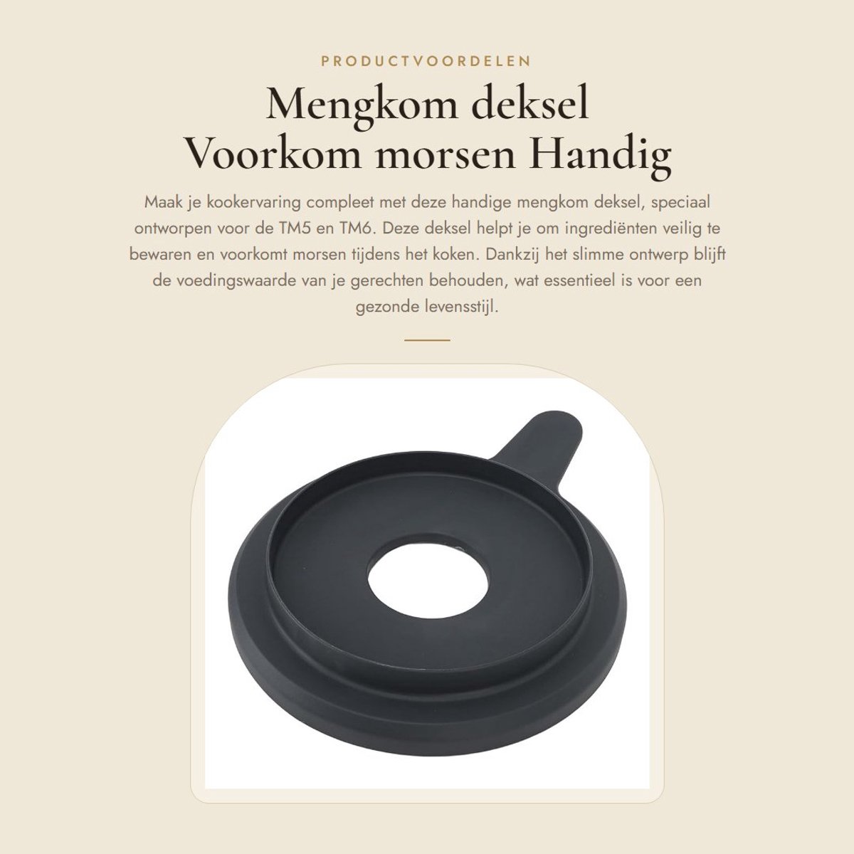 Solidchoice- Mengkom Deksel - Duurzaam Nylon/Siliconen - Voeding Behouden - Morsen Voorkomen - Multifunctioneel - Geschikt voor Koken - Keuken Deksel