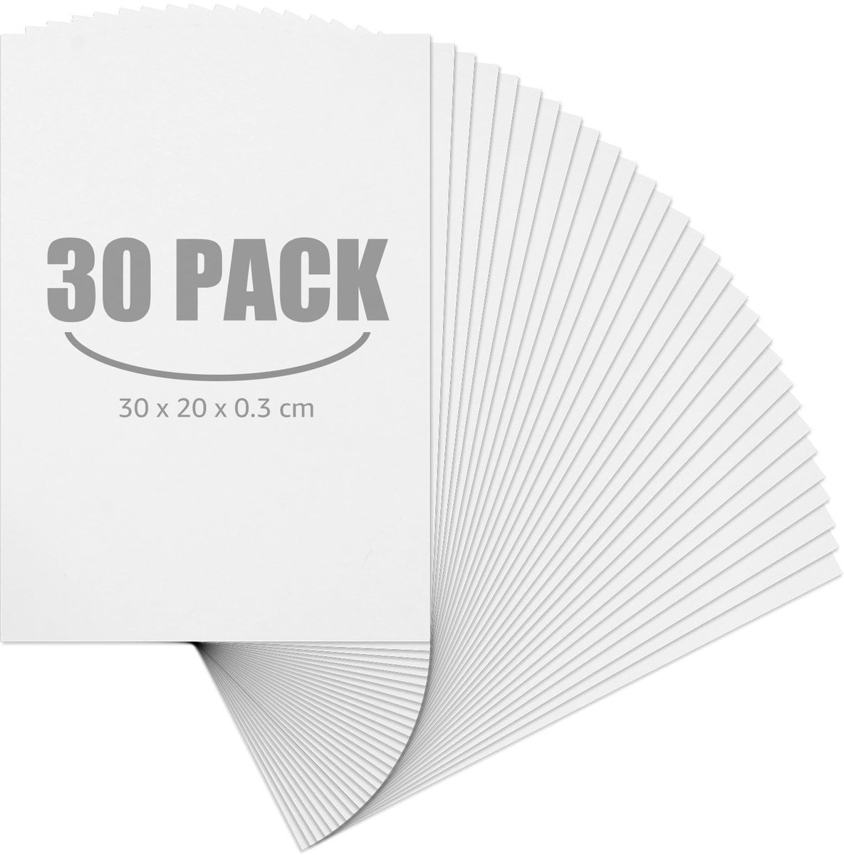 Solidchoice- Foam Sheets 30 Stuks - 30 x 20 cm - 3 mm Dikte - Polystyreen Foam - Duurzaam - Ideaal voor Knutselen/Projecten - Foamboard