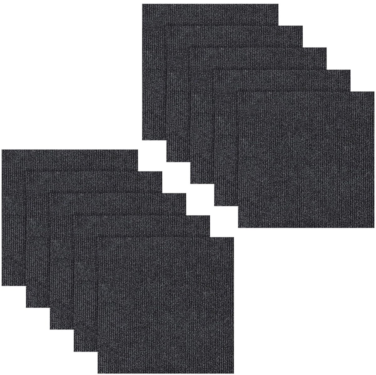 Solidchoice- Tapijttegels 10 Stuks - 50 x 50 cm Zelfklevend - Naaldvilt - Antislip - Vloerbedekking - Stil