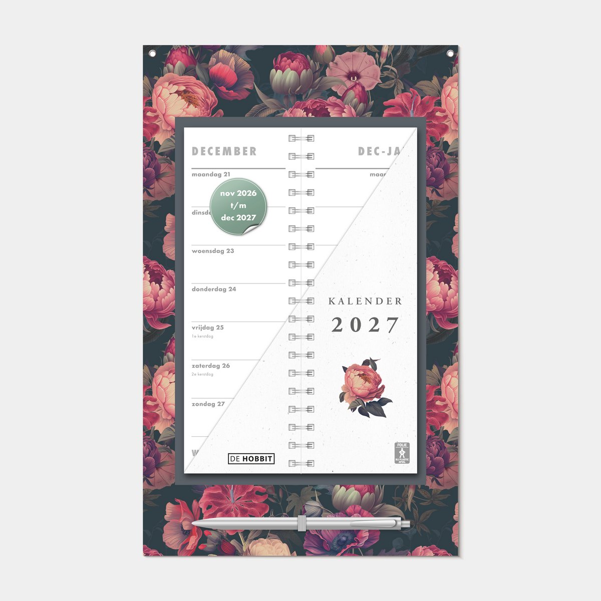 Hobbit - Omslagkalender 2027 - 2 weken kalender - met pen en ophangkoord - 34 x 21cm - Klassiek