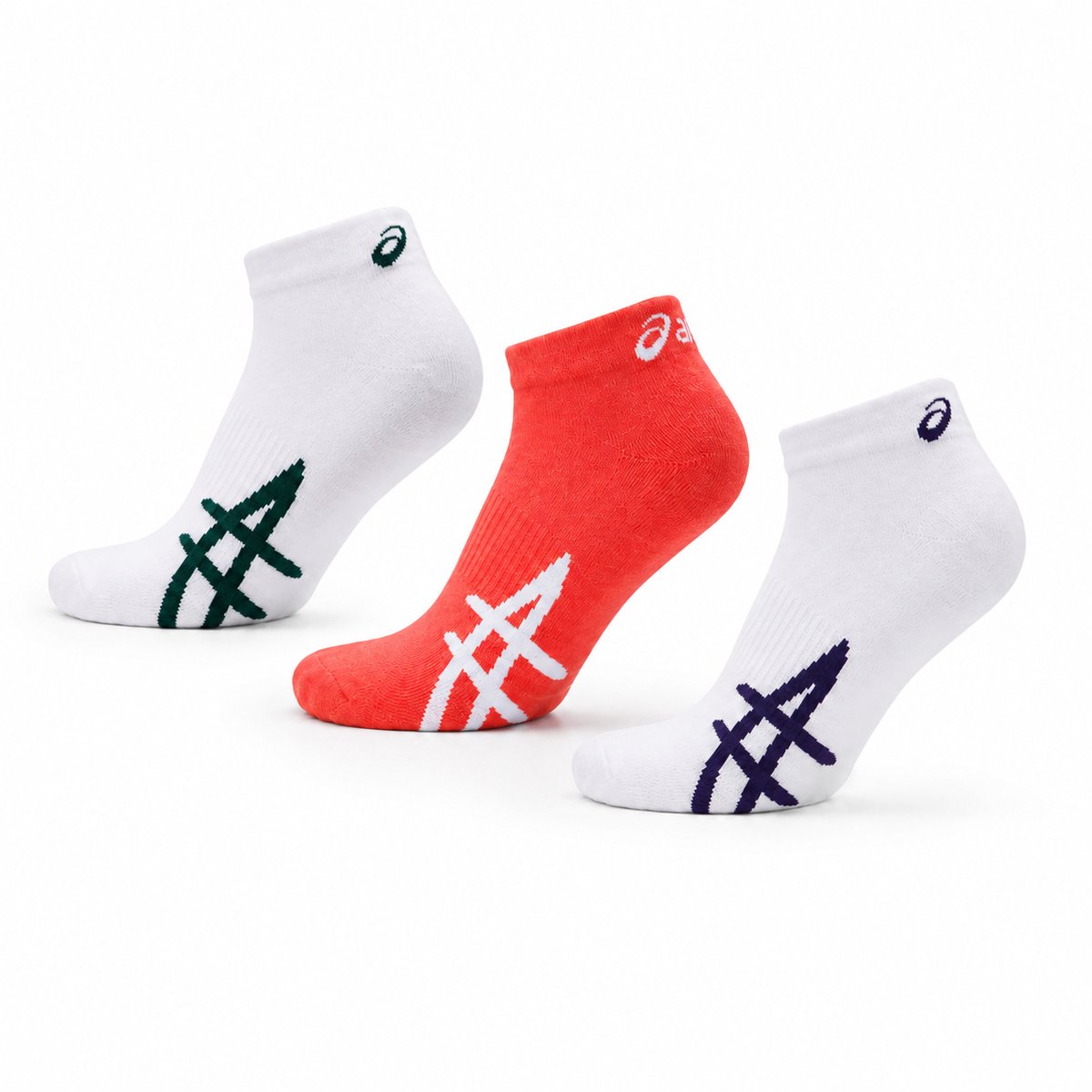 ASICS Sport 3 PPK Lightweight PED Sock Multi-Sport Sokken 39-42 Brill /Lavender Gr/Rainy L/ R Lavendel 3-Pack Training Koraal