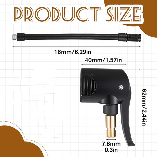 Auto Ventiel Adapter - Autopomp - Ventiel verlengstuk - Geschikt voor campers, auto's, fietsen, aanhangers en transportvoertuigen - 16 cm - Zwart — afbeelding 2