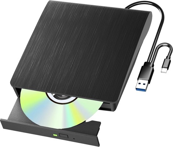 Externe Blu-Ray-speler DVD/BD/CD-speler Lezen/schrijven Draagbare Blu-Ray-speler USB 3.0 en DVD Recorder Type-C 4K Ultra High Definition Blu-Ray Recorder geschikt voor Win7/8/10/11/MacOS