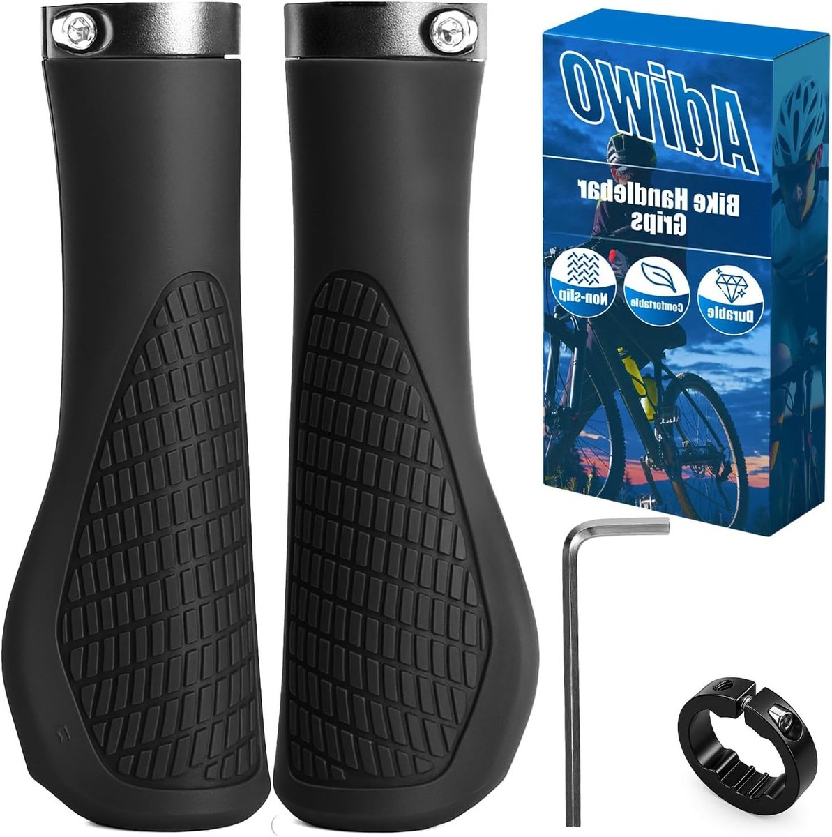Ergonomische Fietshandvatten, Universele Handlebars Grip voor 22.2 mm, Antislip en Eenvoudige Montage voor Trekking, Stads- en Mountainbikes