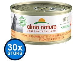 30x Almo Nature HFC - Tonijn & Garnaal - Kattenvoer Natvoer - 70g