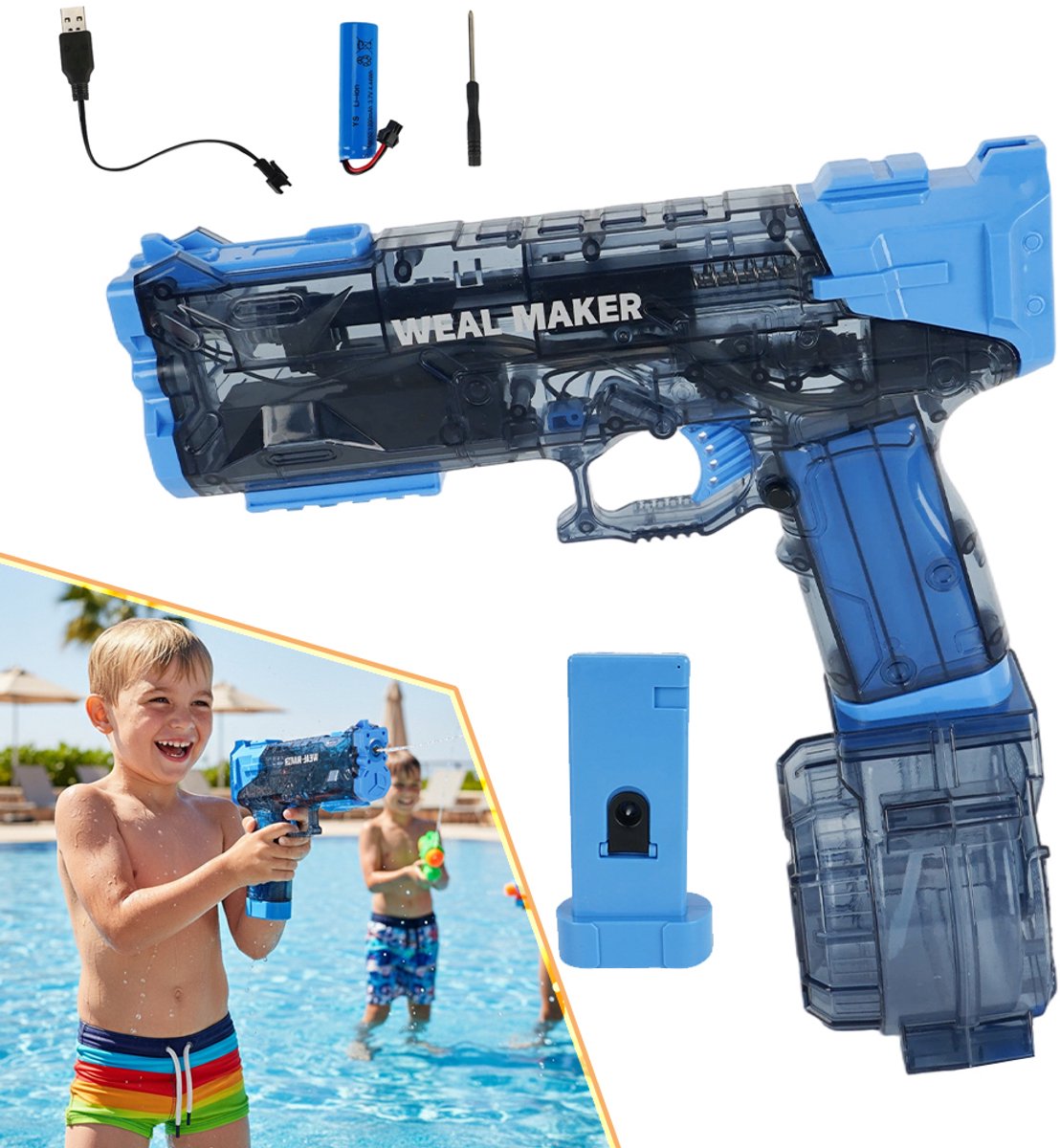 Elektrisch Waterpistool - Automatische Waterpistolen - Zomerspeelgoed Voor In Het Zwembad Voor Kinderen En Volwassenen
