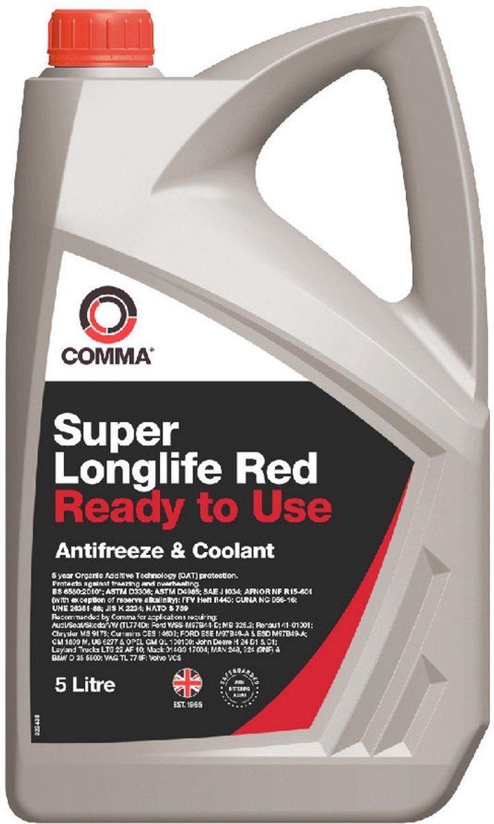 Comma | Super LL Red Cool RTU | Koeilvloeistof | 5 liter | Omdoos 4x