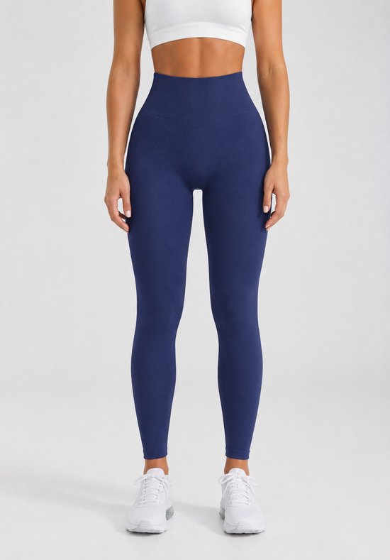 SparkNine Serenafit sportlegging - L - blauw - hoge taille - zacht & comfortabel materiaal - tweede huid - stretch - buikcontrole — afbeelding 3