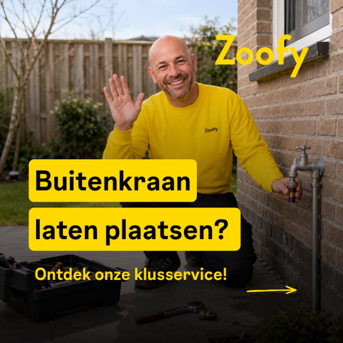 Installatie buitenkraan - Door Zoofy in samenwerking met bol.com - Installatie-afspraak gepland binnen 1 werkdag
