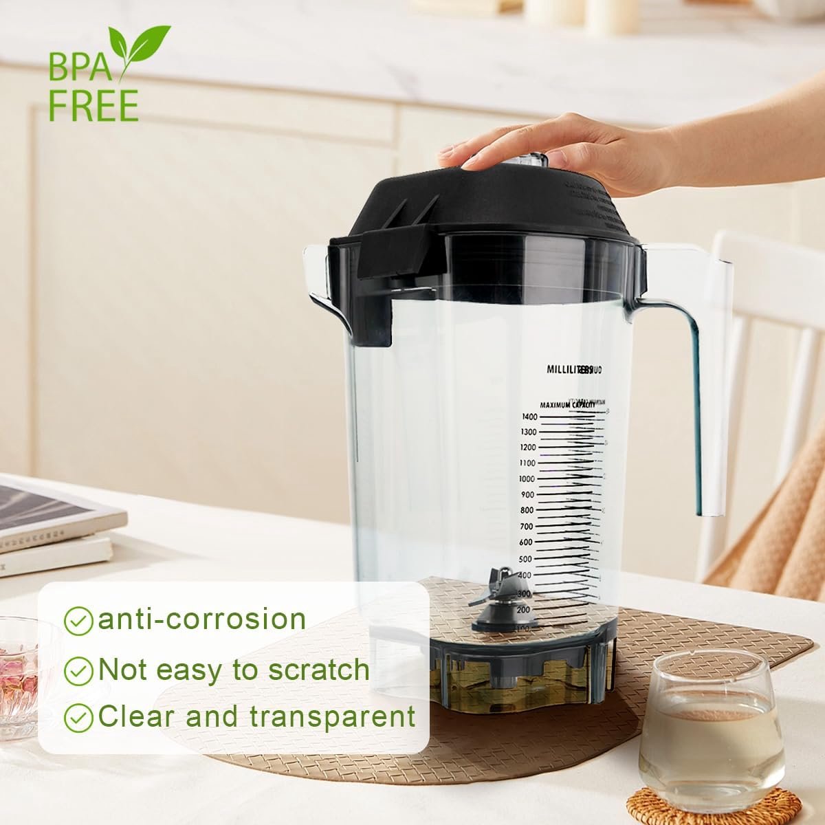 Vervangende Advance-container van 1,2 liter (40 oz) voor Vitamix commerciële blender. – foto 3