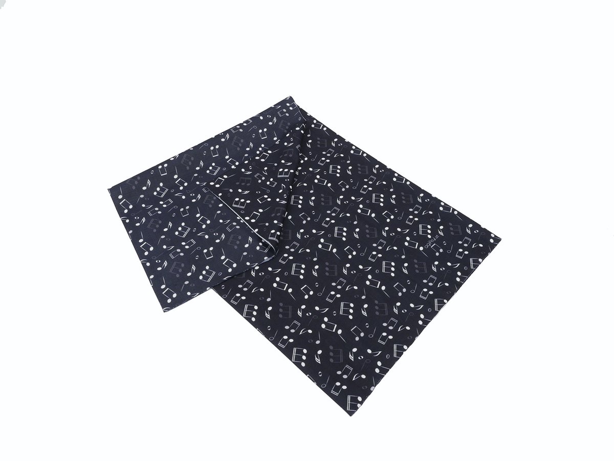 Loop Scarf Notes White/Black 25*50 cm
