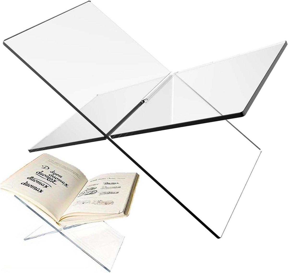KZQ Acryl Boekenplank - Boekenplank - Salontafelboekenplank - Receptenbord - Keukenrecepte