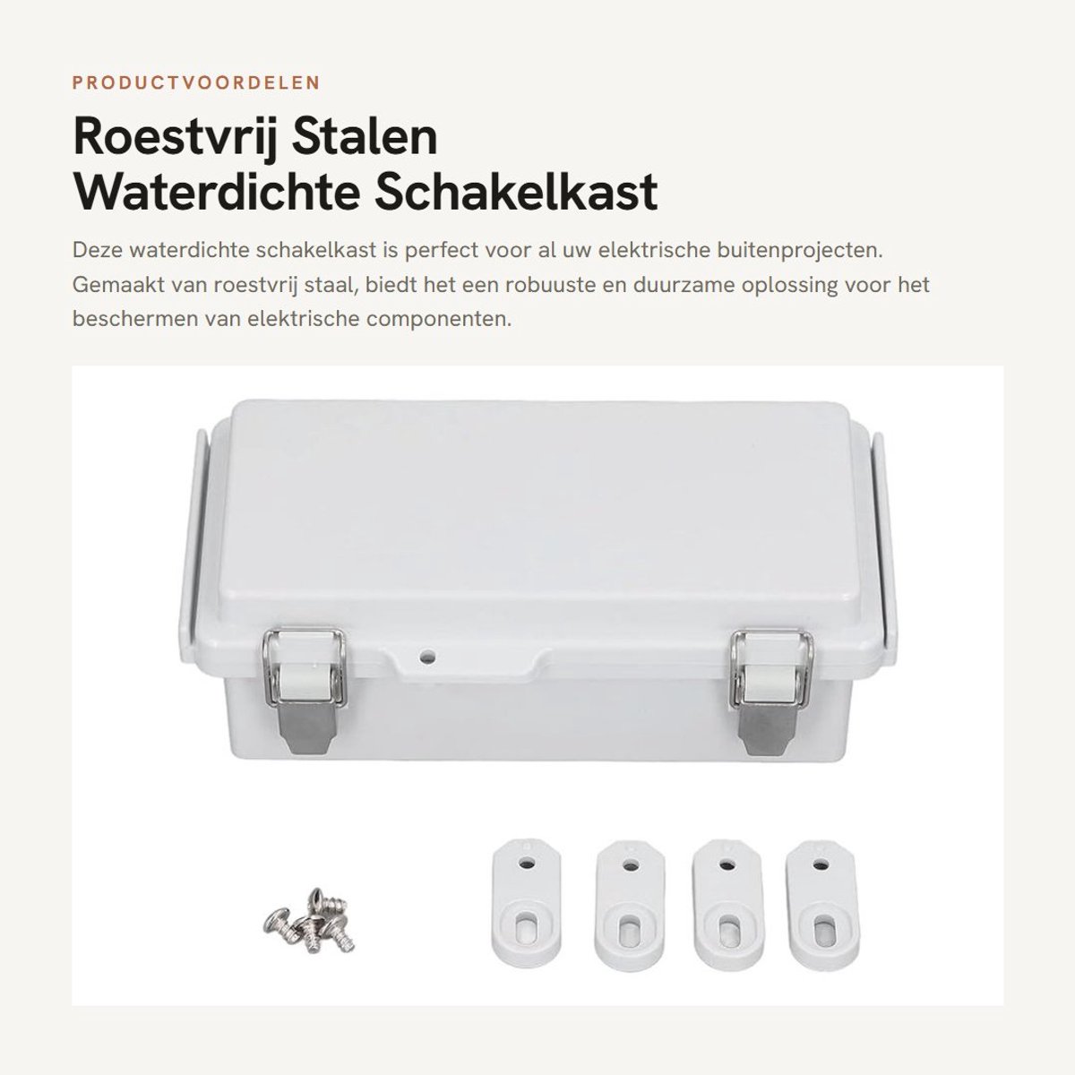 Dailygoods - Roestvrij Stalen Waterdichte Schakelkast voor Elektrische Projecten